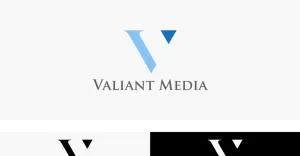 V Letter_ Valiant Media  logo Template - TemplateMonster
