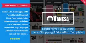 Vanesa  Mega Store Responsive Joomla Template