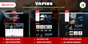 Vaping  Electronic Cigarettes & Accessories Shopify Theme