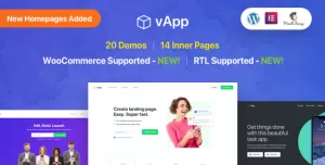 vApp  App Landing Page WordPress Theme