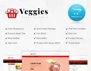 Veggies Grocery Store OpenCart Template - TemplateMonster
