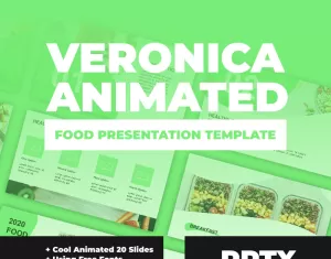 Veronica Animated Food Presentation PowerPoint template