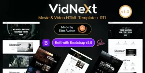VidNext - Movie & Video Production HTML Template
