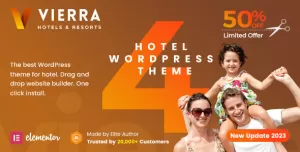Vierra - Hotel, Resort, Inn & Booking Elementor WordPress Theme