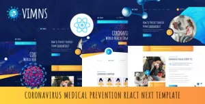 Vimns - React Next Coronavirus Medical Prevention Template