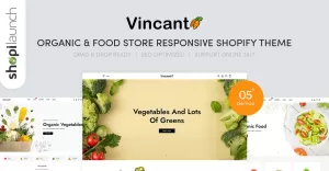 Vincant - Organic & Food Store Responsive Shopify Theme