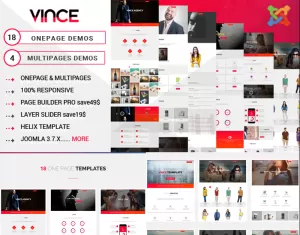 Vince - One Page & Multi Page Joomla 4 Template