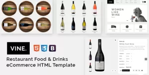 Vine – Restaurant Food & Drinks eCommerce HTML Template
