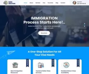 Visa consulting WordPress theme for immigration work permit