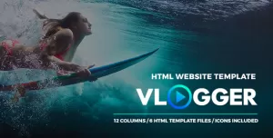 Vlogger - HTML Website Template for Youtubers and Video Tutorials
