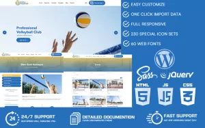 Volleycup - Volleyball Club WordPress Theme - TemplateMonster