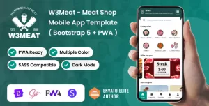W3Meat - Meat Shop & Butcher Bootstrap Mobile Template PWA