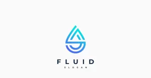 Water Drop Fluid Aqua Logotyp