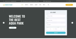 Water Planet - Amusement Park Creative Multipage HTML Website Template