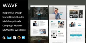 Wave - Multipurpose Responsive Email Template with Stampready Builder Access