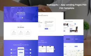 Webapp4u - App Landing Pages PSD Template - TemplateMonster