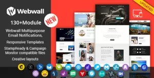 Webwall- 130+ Modules Newsletter Template + StampReady & CampaignMonitor compatible files