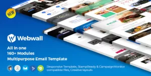Webwall -160+ Modules Newsletter Template + StampReady & CampaignMonitor compatible files