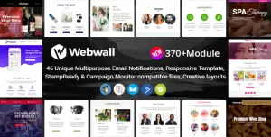 Webwall- 370+ Modules Newsletter Template + StampReady & CampaignMonitor compatible files