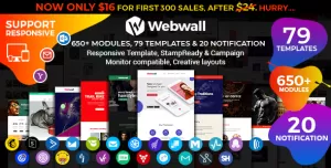 Webwall - Multipurpose Responsive Email Template + StampReady & CampaignMonitor compatible files