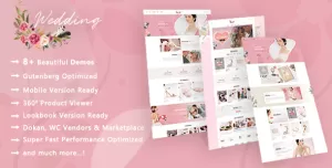 Wedding Shop  Love Paradise WooCommerce WordPress Theme