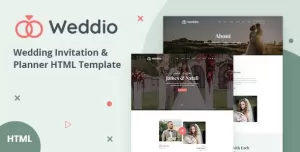 Weddio  Wedding Invitation and Planner HTML Template