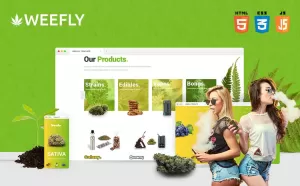 Weefly  Multipurpose Cannabis och Marijuana Shop webbplats mall