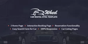Wheel - Car Rental & Booking Responsive and Modern HTML5 Website Template