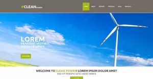 Wind Energy Template WordPress Theme - TemplateMonster