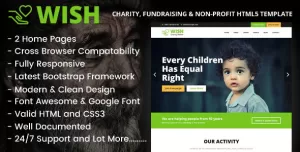 Wish - Charity, Fundraising & Non-Profit HTML5 Template