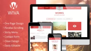Wiva - One Page Parallax Muse Template