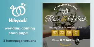 Wiwadi - Wedding Coming Soon HTML Template