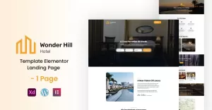 Wonder Hill - Hotel Services Elementor Landing Page