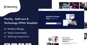 Worthy - Software & Technology HTML Template