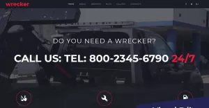 Wrecker - Auto Towing Moto CMS 3 Template - TemplateMonster
