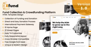 XFund - Fund Collection & Crowdfunding Platform HTML Template