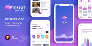 YAGO  Travel App UI Kit for Sketch