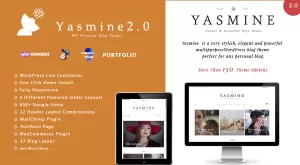 Yasmine 2.0 - Shop and Portfolio WordPress Blog Theme - Themes ...