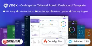 Ynex – Codeigniter Tailwind CSS Admin Dashboard Template