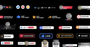 YouTube Subscribe Elements After Effects Template