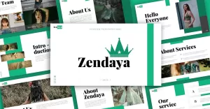 Zendaya Fashion Presentation PowerPoint Template