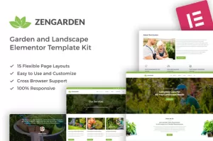 ZenGarden - Garden & Landscape Elementor Template Kit
