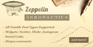 Zeppelin - Vintage Style Tumblr Theme