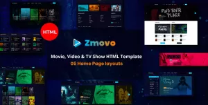 Zmovo - Online Movie Video And TV Show HTML Bootstrap 4 Template