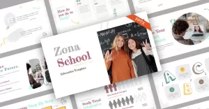 Zona School Education PowerPoint Template - TemplateMonster