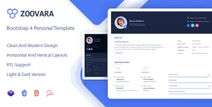 Zoovara - Personal Resume / CV Template