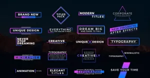 20 Gradient Titles - Miscellaneous After Effects Templates