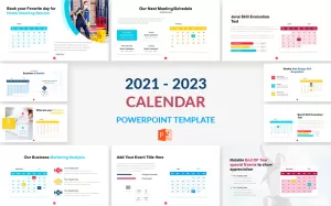 2021 - 2023 Calendar PowerPoint template - TemplateMonster