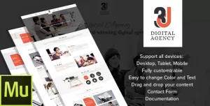 3D Digital Agency - Multipurpose Muse Theme