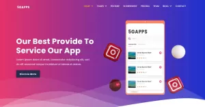 5gapps - Multipurpose App Website Template - TemplateMonster